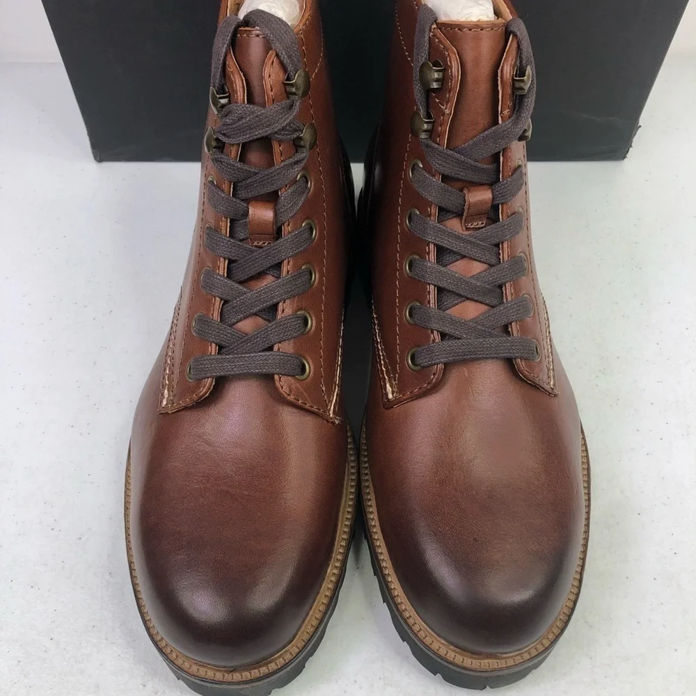 BLOOMINGDALES The Mens Store Leather Lace Up Boots